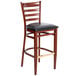 Lancaster Table & Seating Spartan Series Chair / Barstool 2 1/2" Black Vinyl Padded Seat Main Thumbnail 4