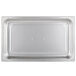 A silver rectangular Vollrath chafer cover on a white background.