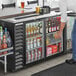 Beverage-Air BB78HC-1-G-B 79" Black Counter Height Glass Door Back Bar Refrigerator Main Thumbnail 1