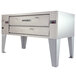 A large stainless steel Bakers Pride Y-600 Super Deck natural gas pizza oven.