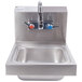 Advance Tabco 7-PS-23 Space Saving Hand Sink with Splash Mount Faucet - 12" x 16" Main Thumbnail 1