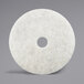 A white circular 3M Natural Blend floor pad with a hole in the middle.