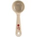 Carlisle 432406 Measure Misers 2 oz. Beige and Red Color Coding Polycarbonate Short Handle Solid Portion Spoon Main Thumbnail 2