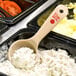 Carlisle 432206 Measure Misers 1.5 oz. Beige and Red Color Coding Polycarbonate Short Handle Solid Portion Spoon Main Thumbnail 1