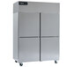 Delfield GBSF2P-SH Coolscapes 55" Top-Mount Two Section Half Door Stainless Steel Reach-In Freezer - 46 cu. ft. Main Thumbnail 1