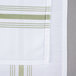 A white cloth with green stripes.