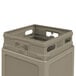 Commercial Zone 732102 PolyTec 42 Gallon Square Beige Waste Container Main Thumbnail 3