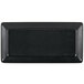 Hall China by Steelite International HL309060AFCA Foundry 12" x 6" Black China Wide Rectangular Times Square Platter - 6/Case Main Thumbnail 2