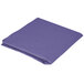 A purple folded table cover on a white background.