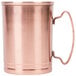 A Libbey copper Moscow Mule mug with a handle.