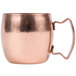 A Libbey copper mini Moscow Mule mug with a handle.
