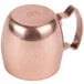 A Libbey copper mini Moscow Mule mug with a handle.