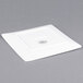 A Libbey Ultra Bright White square porcelain plate with a white background.
