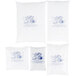 A group of white Polar Tech bags with blue writing.