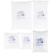 A case of 24 white Polar Tech Ice Brix bags with blue writing on them.