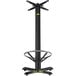 FLAT Tech KX22 22" x 22" Bar Height Self-Stabilizing Black Table Base with Foot Ring Main Thumbnail 1