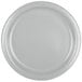 A white paper plate with a white border.