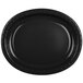 Creative Converting 433260 12" x 10" Black Velvet Oval Paper Platter - 8/Pack Main Thumbnail 2