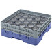 Cambro 20S638168 Camrack 6 7/8" High Customizable Blue 20 Compartment Glass Rack Main Thumbnail 1