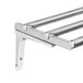 A stainless steel tubular tray slide with drop brackets.