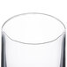 A close up of a clear Spiegelau whiskey glass.