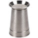 A silver World Tableware stainless steel cylinder with a circular design.