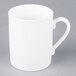 A white Arcoroc Candour porcelain mug with a handle.