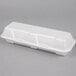 Genpak 26600 13" x 4 1/2" x 3" White Extra Large Hinged Lid Foam Hoagie / Sub Container - 100/Pack Main Thumbnail 2