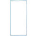 A white rectangular vinyl magnetic door gasket with blue lines.