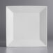 Acopa 11" Bright White Square Porcelain Plate - 6/Case Main Thumbnail 3