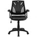 Flash Furniture GO-WY-82-LEA-GG Mid-Back Black Mesh and Leather Ergonomic Office Chair with Padded Arms Main Thumbnail 4