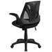 Flash Furniture GO-WY-82-GG Mid-Back Black Mesh Ergonomic Office Chair with Padded Arms Main Thumbnail 3