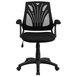 Flash Furniture GO-WY-82-GG Mid-Back Black Mesh Ergonomic Office Chair with Padded Arms Main Thumbnail 4