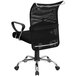 Flash Furniture BT-2905-GG Mid-Back Black Mesh Office Chair with Padded Seat and Aluminum Base Main Thumbnail 3