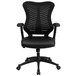 Flash Furniture BL-ZP-806-BK-LEA-GG High-Back Black Mesh Executive Office Chair with Leather Seat and Nylon Base Main Thumbnail 4