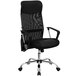 Flash Furniture BT-905-GG High-Back Black Mesh Office Chair with Split Leather and Mesh Seat and Chrome Base Main Thumbnail 1