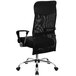 Flash Furniture BT-905-GG High-Back Black Mesh Office Chair with Split Leather and Mesh Seat and Chrome Base Main Thumbnail 3