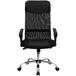 Flash Furniture BT-905-GG High-Back Black Mesh Office Chair with Split Leather and Mesh Seat and Chrome Base Main Thumbnail 4