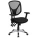 Flash Furniture GO-WY-89-GG Mid-Back Black Mesh Ergonomic Office Chair with Triple Paddle Control and Height-Adjustable Arms and Back Main Thumbnail 1