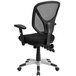 Flash Furniture GO-WY-89-GG Mid-Back Black Mesh Ergonomic Office Chair with Triple Paddle Control and Height-Adjustable Arms and Back Main Thumbnail 3