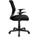 Flash Furniture LF-W-95A-BK-GG Mid-Back Black Mesh Office Chair with Mesh Fabric Seat and Nylon Base Main Thumbnail 2