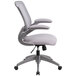 Flash Furniture BL-ZP-8805-GY-GG Mid-Back Gray Mesh Office Chair / Task Chair with Flip-Up Arms and Nylon Base Main Thumbnail 2