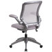 Flash Furniture BL-ZP-8805-GY-GG Mid-Back Gray Mesh Office Chair / Task Chair with Flip-Up Arms and Nylon Base Main Thumbnail 3