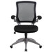 Flash Furniture BL-ZP-8805-BK-GG Mid-Back Black Mesh Office Chair / Task Chair with Flip-Up Arms and Nylon Base Main Thumbnail 4