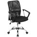 Flash Furniture GO-6057-GG Mid-Back Black Mesh Office / Computer Chair with Chrome Base Main Thumbnail 1