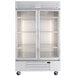 Beverage-Air RB49HC-1G 52" Vista Series Two Section Glass Door Reach-In Refrigerator - 49 Cu. Ft. Main Thumbnail 1