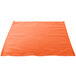 An orange Intedge cloth napkin on a white background.