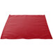 A red square cloth on a white background.
