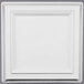 Fineline Silver Splendor 5507-WH 7 1/4" White Plastic Square Plate with Silver Bands - 10/Pack Main Thumbnail 2