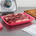 CKF 88094 (#4PR) Rose Foam Meat Tray 9 1/4" x 7 1/4" x 1 1/4" - 500/Case Main Thumbnail 1